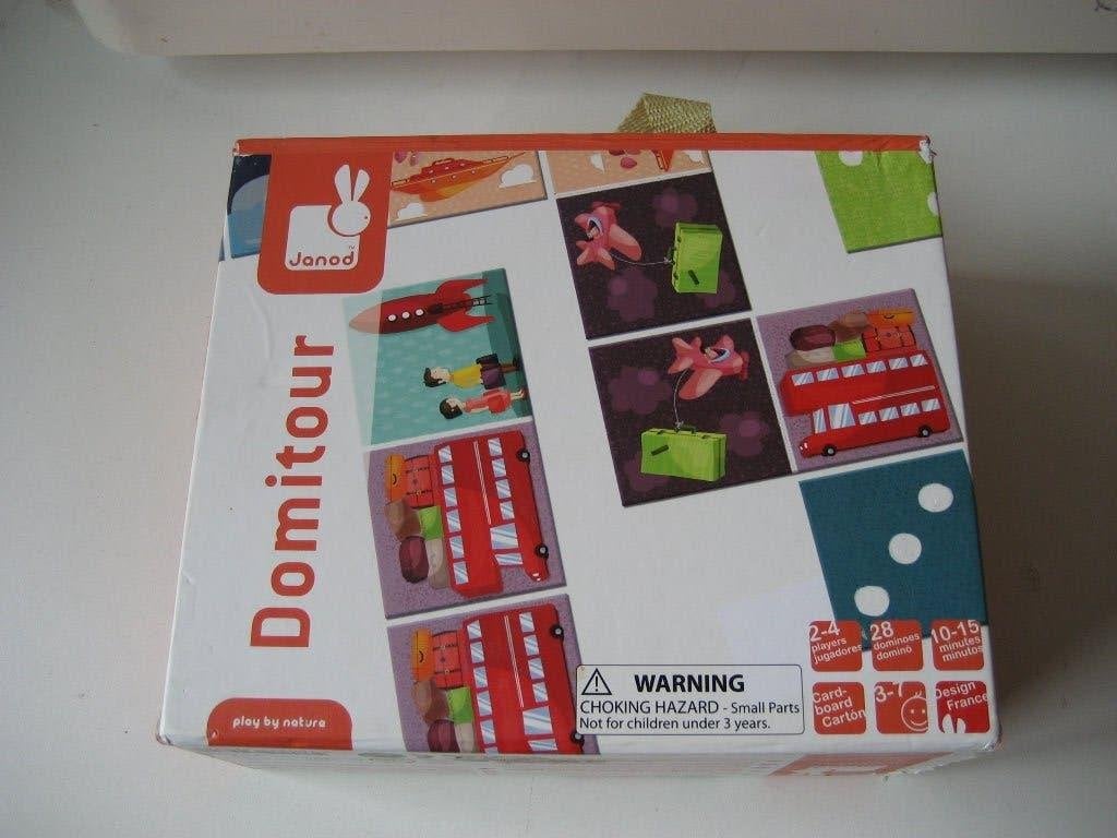 janod domitour domino met afbeeldingen en stippen., Ophalen of Verzenden, Zo goed als nieuw