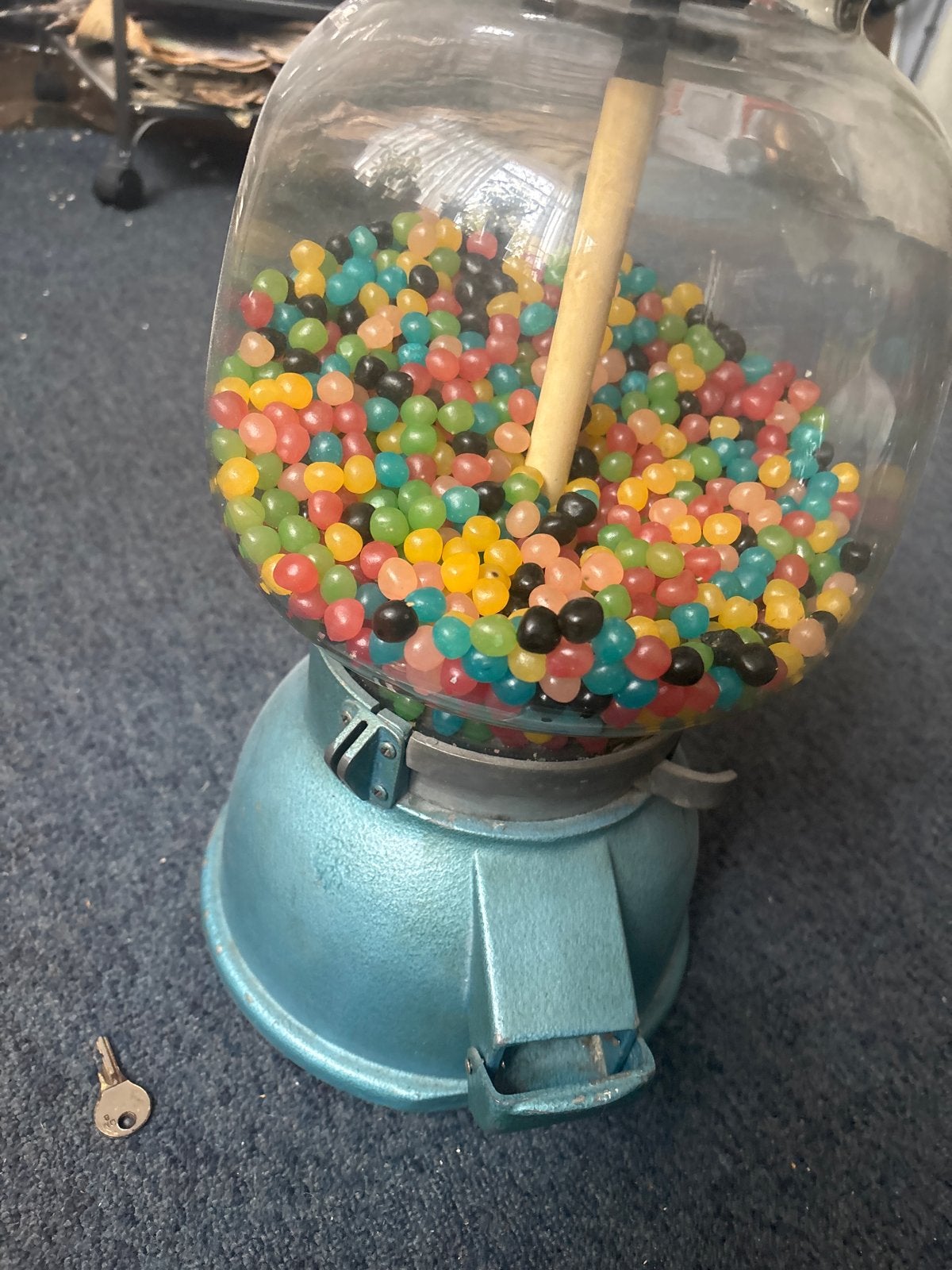 Vintage Jelly Bean Dispenser met Sleutel, Verzamelen, Ophalen of Verzenden, Gebruikt