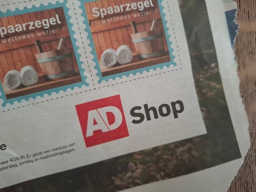 Sauna zegels AD, Hobby en Vrije tijd, Ophalen of Verzenden, Winkel, Super of Benzinepomp, Zegels, Bonnen of Punten