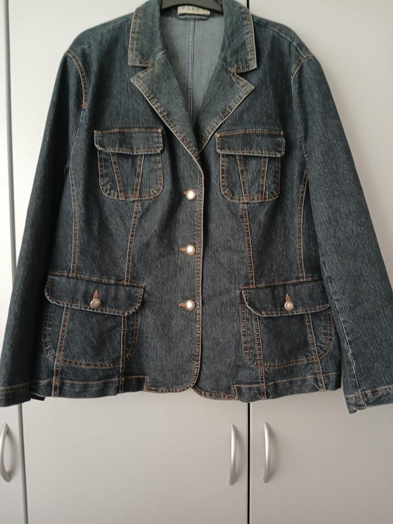 Denim  Jasje / Jack maat 48, Kleding | Dames, Ophalen of Verzenden, Zo goed als nieuw, Maat 46/48 (XL) of groter, Blauw