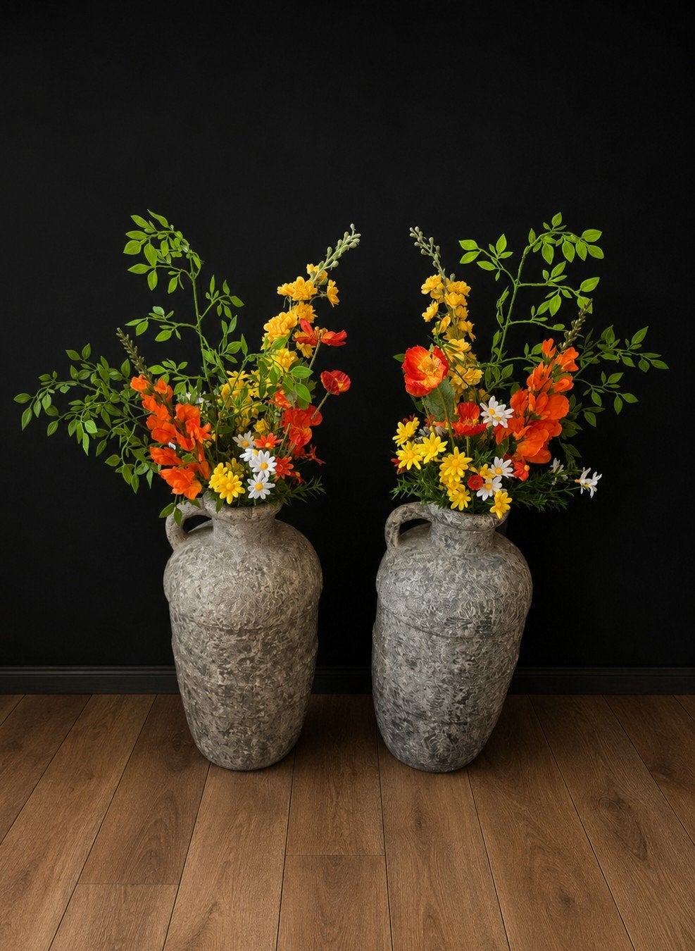 Hoge potten met kunstbloemen, Binnen, 90 cm, Nieuw, Ophalen of Verzenden