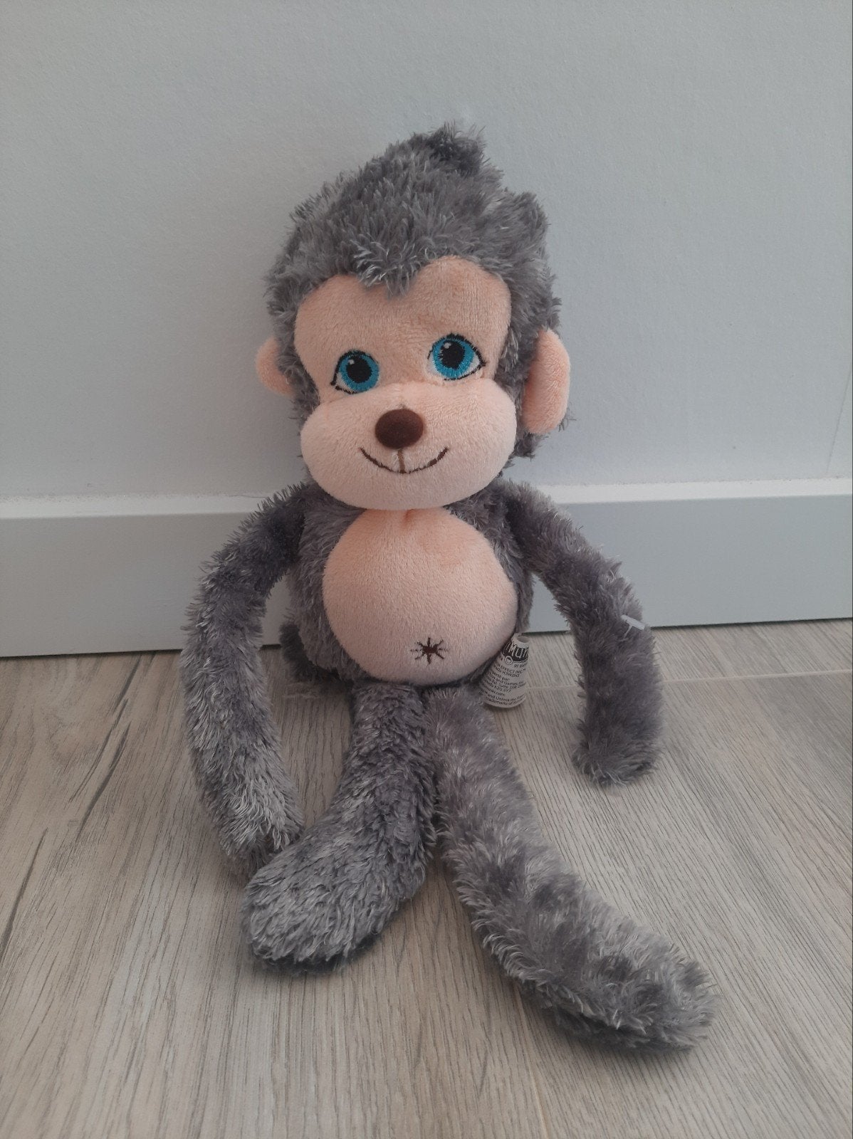 Knuffel aap bunki munki grijs K6820, Kinderen en Baby's, Ophalen of Verzenden, Zo goed als nieuw, Overige typen