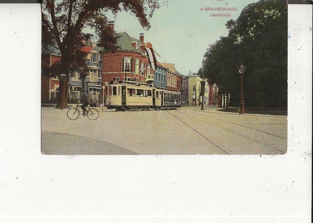 Den Haag Javastraat met Tram lijn 2 4-10-1911, Ophalen of Verzenden, Voor 1920, Gelopen, Zuid-Holland