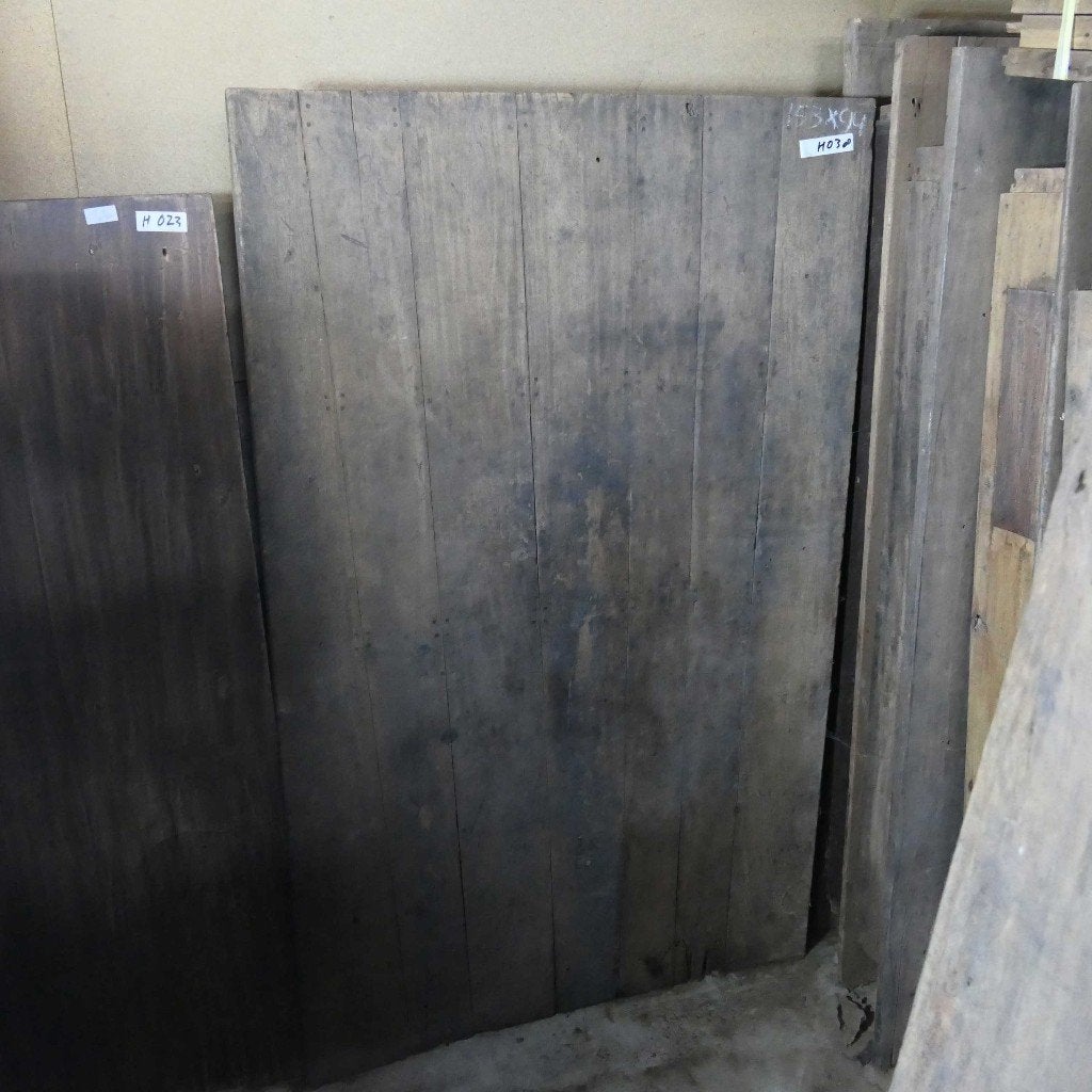 Landelijke tafel met ronde poten TX05 teak 153x94 * SALE 75%, Antiek en Kunst, Ophalen of Verzenden