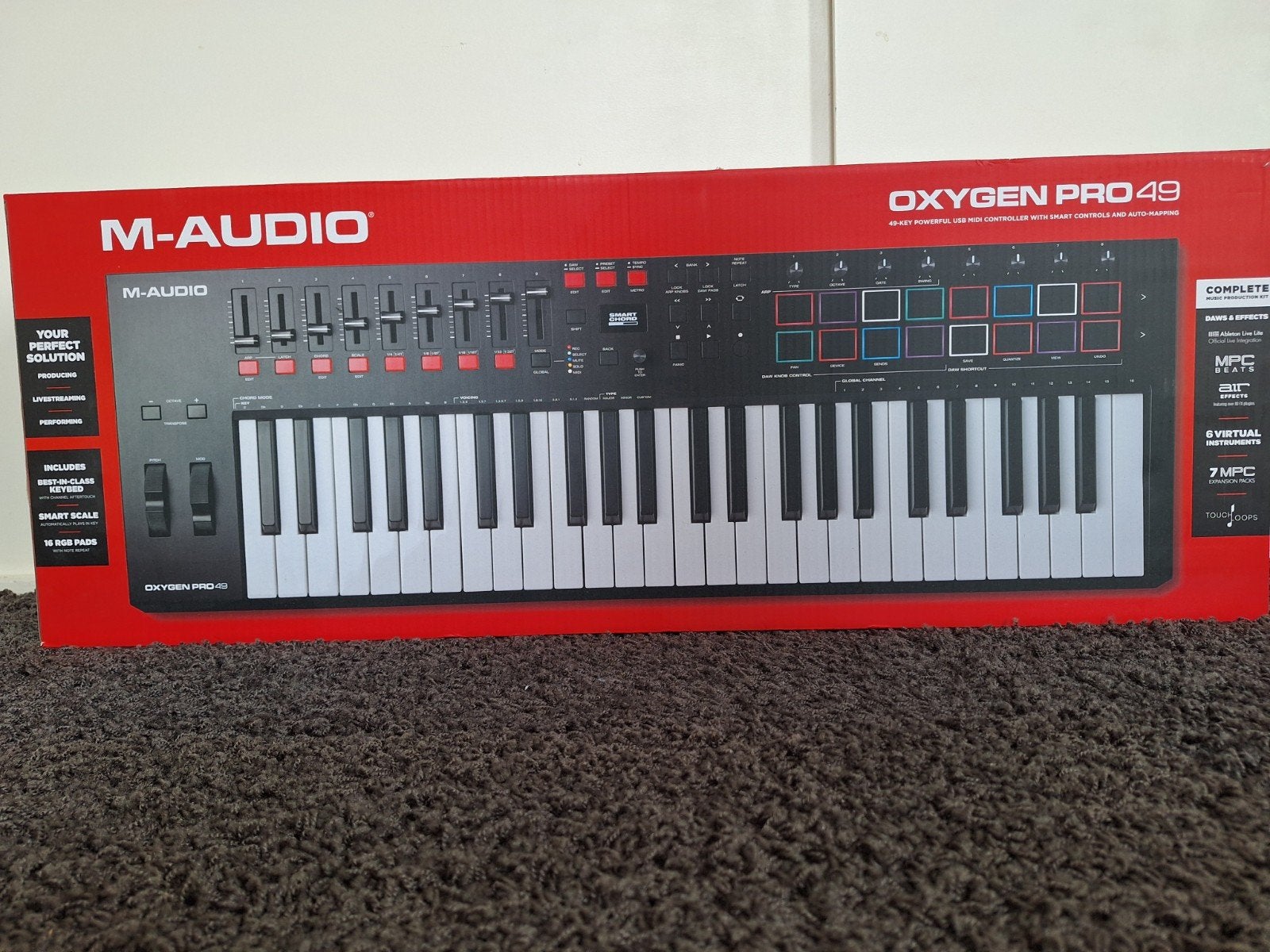 Nieuw  Keyboard met nieuwe hoes- koffer, Nieuw, Aanslaggevoelig, Ophalen, 49 toetsen