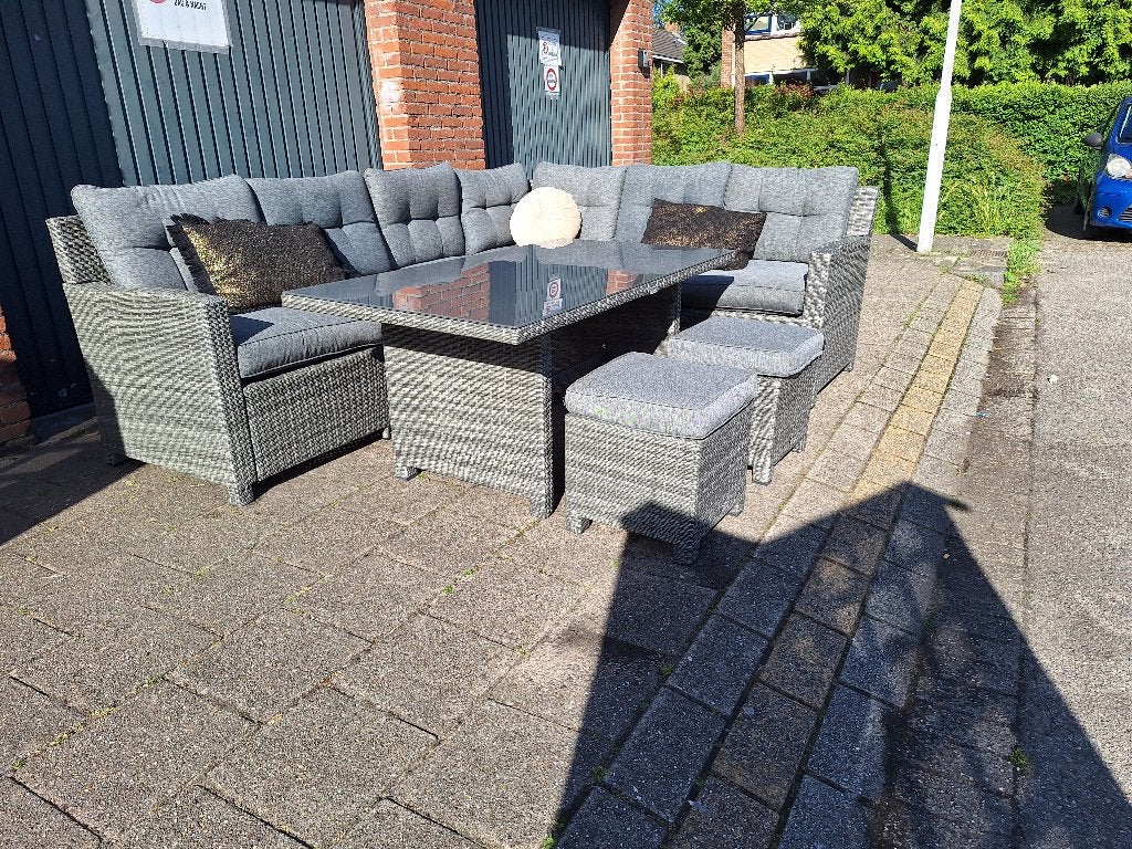 Luxe Wicker Loungeset van het merk DOMANI.., Ophalen, Bank, Loungeset, Wicker