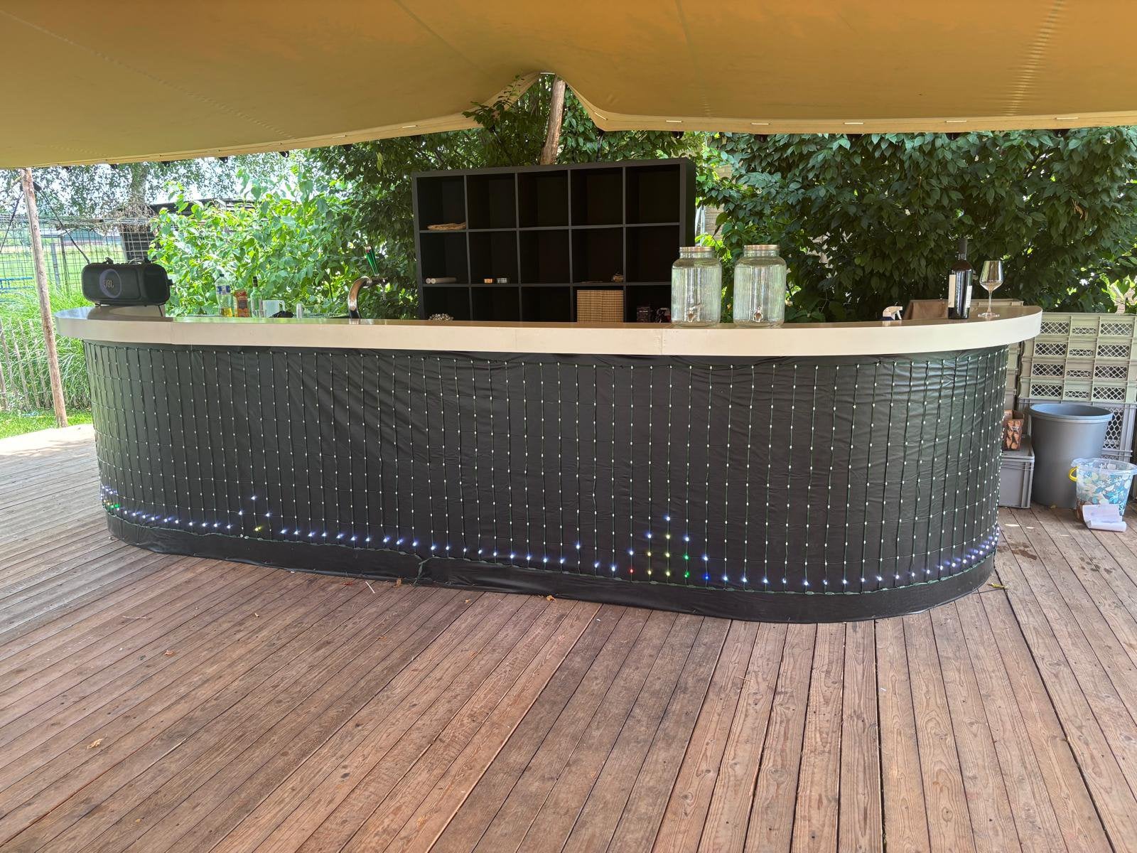 Half ronde bar met LED netten, Ophalen of Verzenden, Zo goed als nieuw