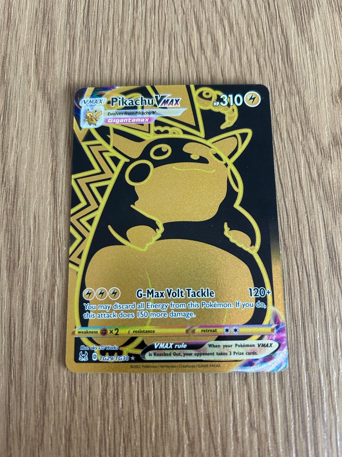 Pikachu VMAX Gold Secret Rare Pokémon Kaart, Ophalen of Verzenden, Zo goed als nieuw, Losse kaart, Foil