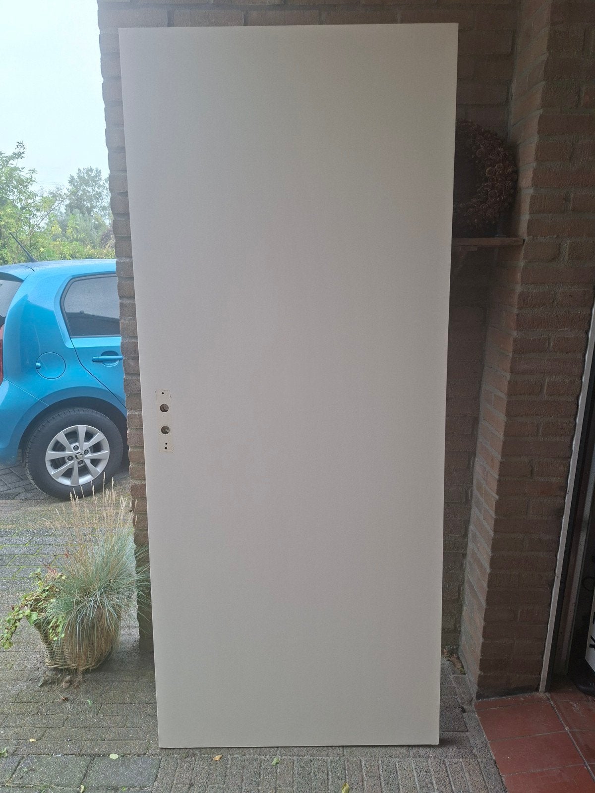 Witte opdek binnendeur, Doe-het-zelf en Verbouw, Ophalen, Gebruikt, 80 tot 100 cm, Binnendeur