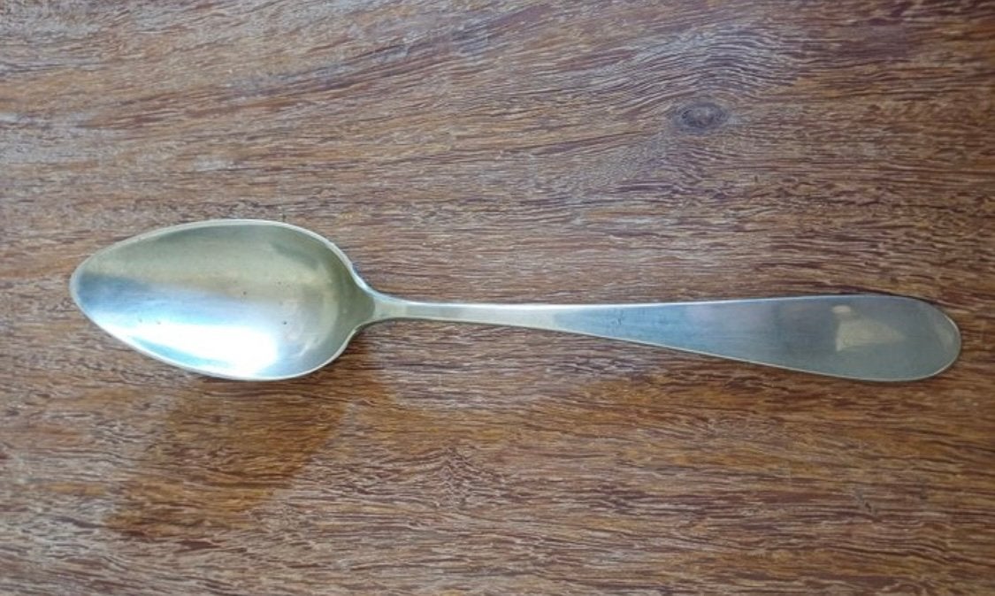 Grote Oude verzilverde lepel 142gram, Ophalen of Verzenden