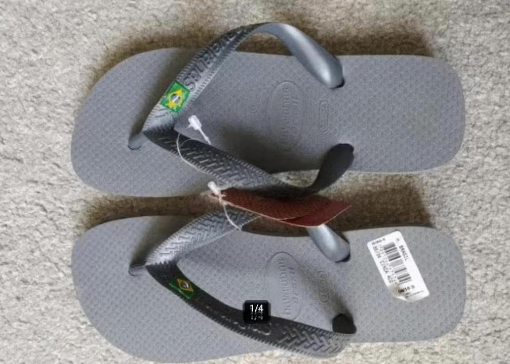 Havaianas Brasil grijs Eur maat 37/38 nieuw, Nieuw, Ophalen of Verzenden, Sneakers of Gympen, Grijs