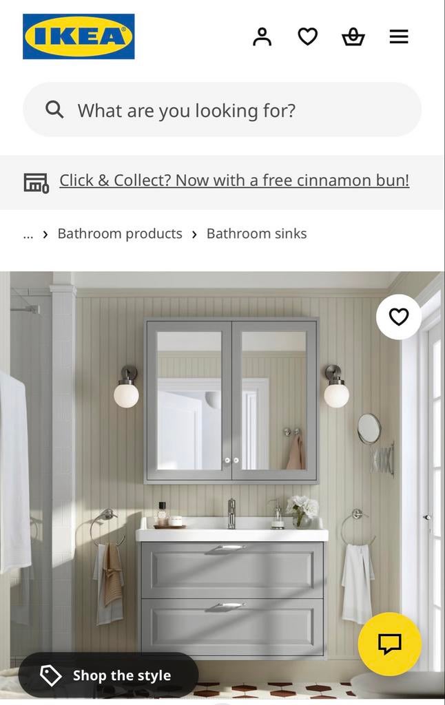 IKEA RUTSJÖN  badkamerkast met wastafel Amsterdam West, Huis en Inrichting, Badkamer | Complete badkamers, Ophalen, Zo goed als nieuw