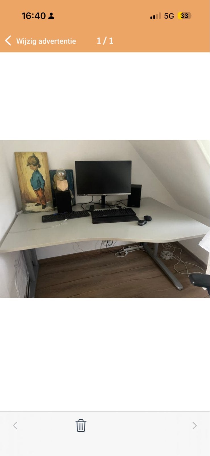Hoekbureau, Huis en Inrichting, Ophalen, Demontabel, Gebruikt, Spaanplaat of MDF