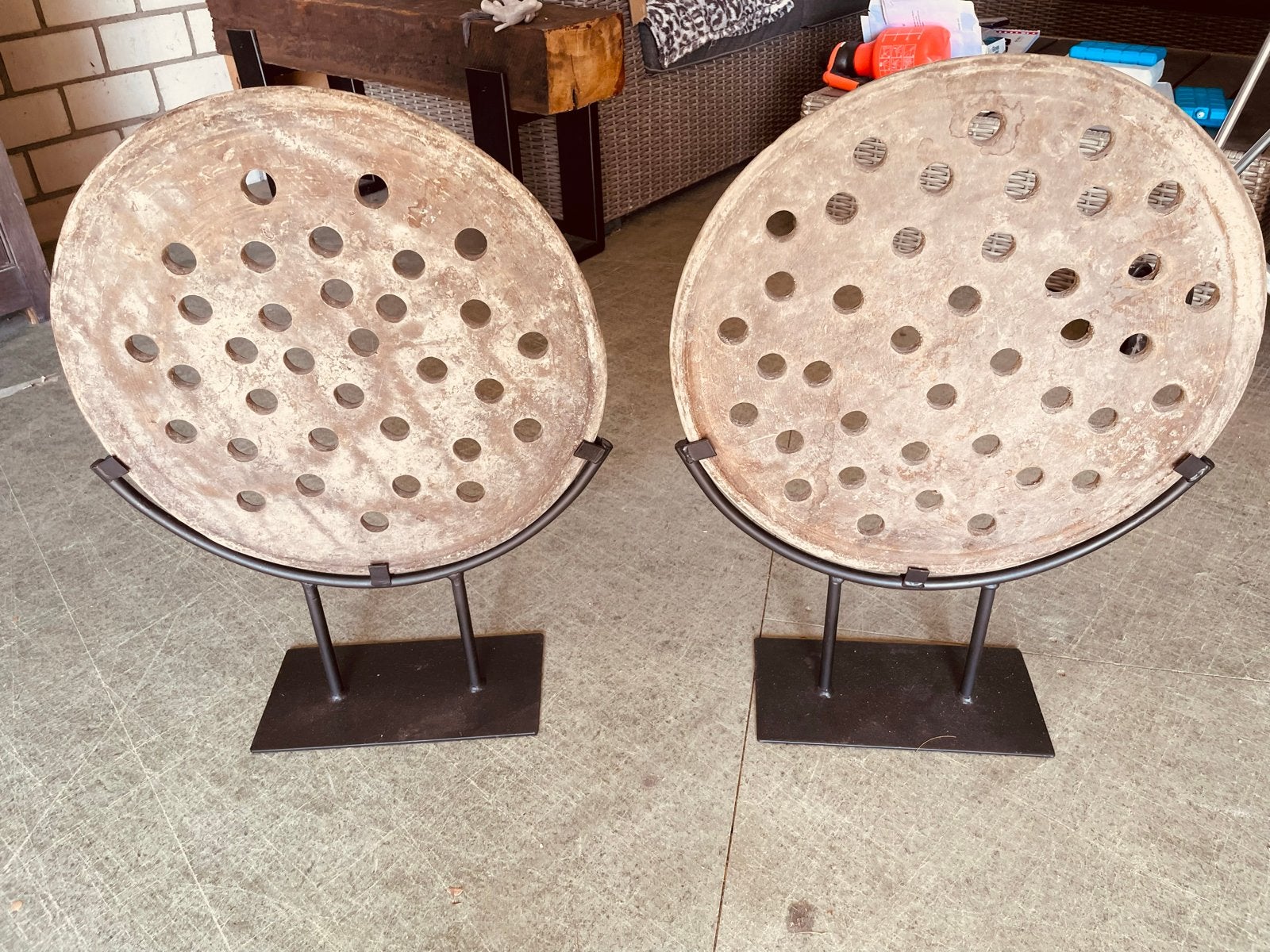 2 Landelijke Decoratie Items op Standaard Hoffz stijl, Ophalen, Gebruikt, Beige, Landelijk