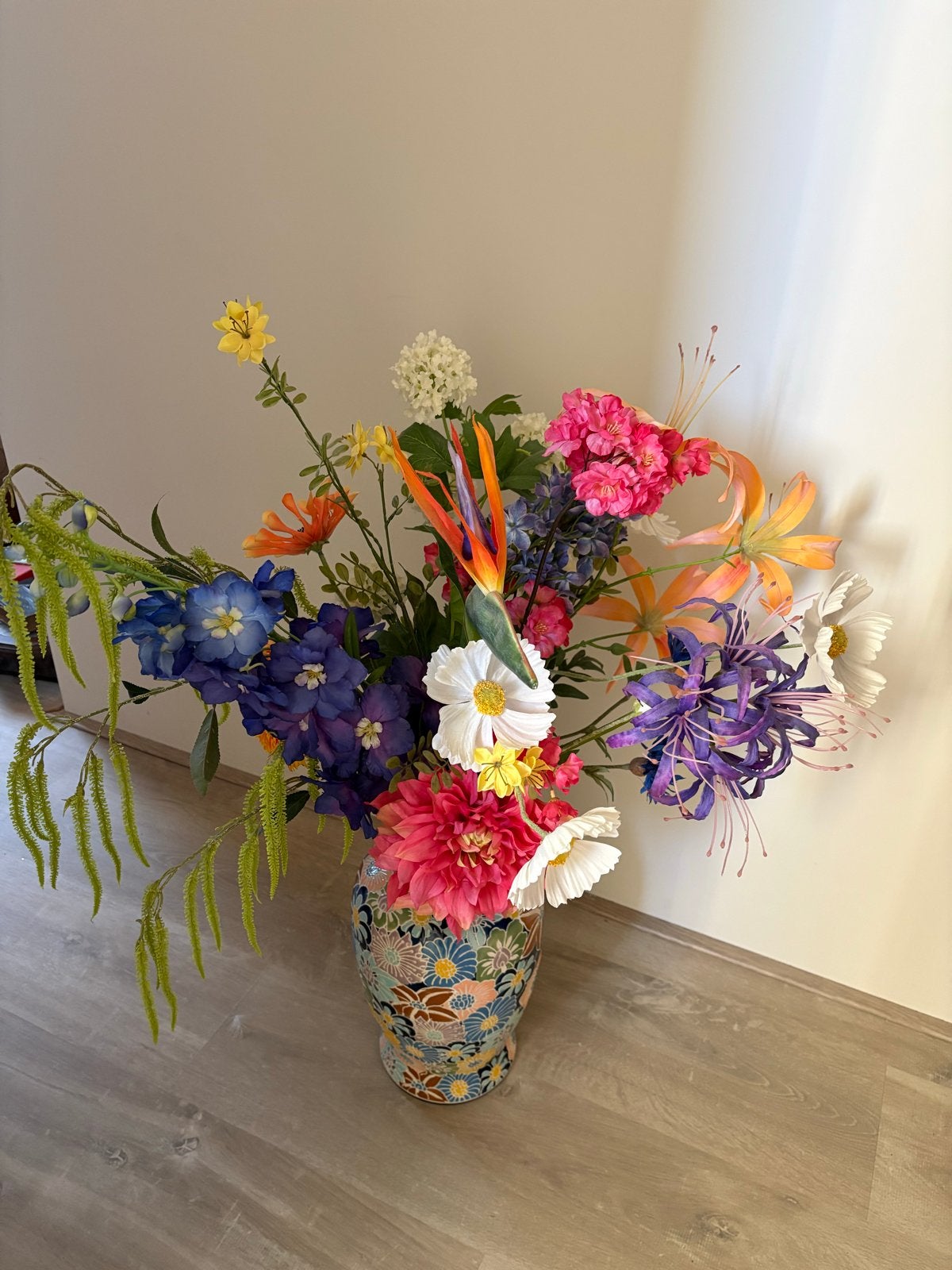 Zijdebloemen boeket - Meerkleurig, Huis en Inrichting, Ophalen, Binnen, Zijde, Zo goed als nieuw