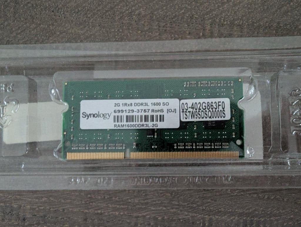 Synology 2GB DDR3L 1600 SO-DIMM RAM NAS DiskStation, DDR3, Ophalen of Verzenden, Zo goed als nieuw, 2 GB