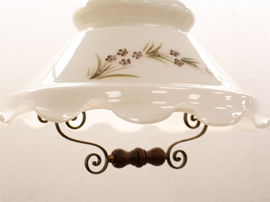 opaline lampenkap 28432, Huis en Inrichting, Lampen | Lampenkappen, Ophalen of Verzenden, Gebruikt, Groen, Rond