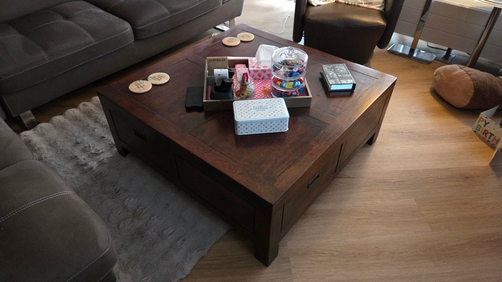 Salontafel, Huis en Inrichting, Tafels | Salontafels, Ophalen, Gebruikt, 50 tot 100 cm, Koloniaal
