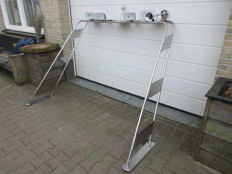 Radarbeugel (rollerbar) RVS, 200 cm breed, Watersport en Boten, Accessoires en Onderhoud, Ophalen, Gebruikt, Overige typen
