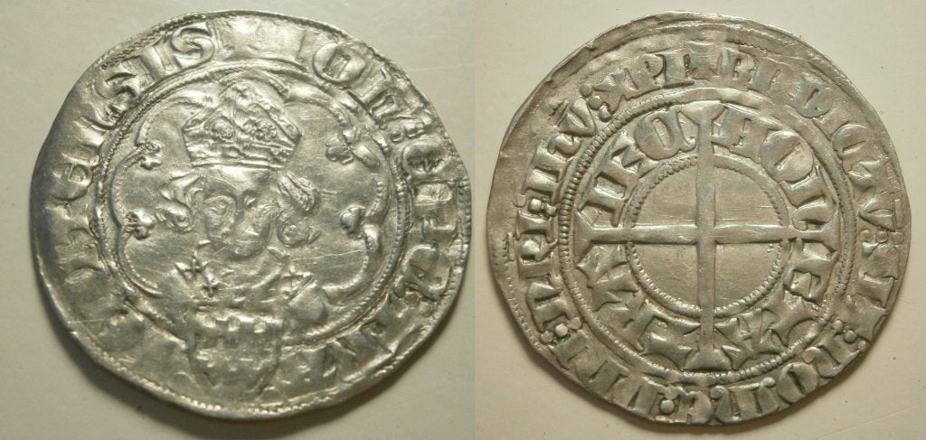 Utrecht Jan van Arkel (1342-1364) Groot ND  (vdCh. 9.2), Postzegels en Munten, Vóór koninkrijk, Zilver, Ophalen of Verzenden, Losse munt