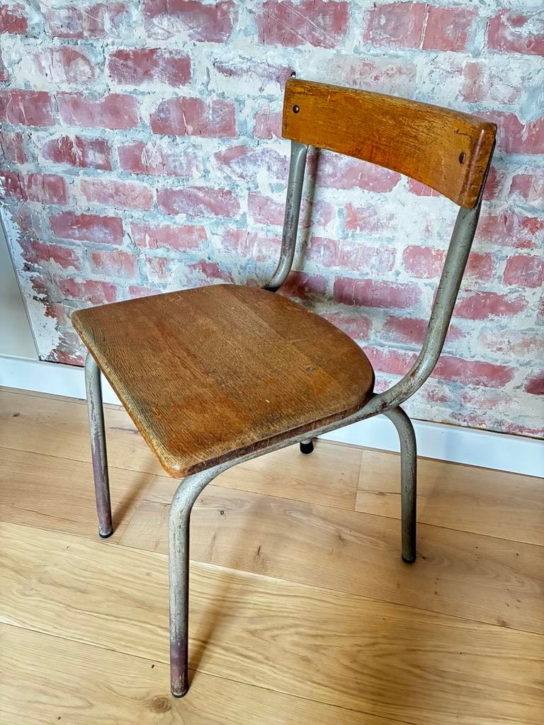Schoolstoelen - Tubax - 6 beschikbaar, Ophalen, Gebruikt, Bruin, Vijf, Zes of meer stoelen