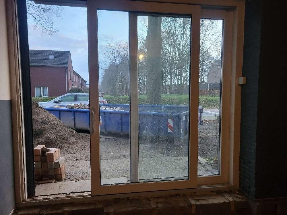 3 mooie schuifpuien, Doe-het-zelf en Verbouw, Kozijnen en Schuifpuien, Kunststof, Gebruikt, 225 cm of meer, Niet ingevuld