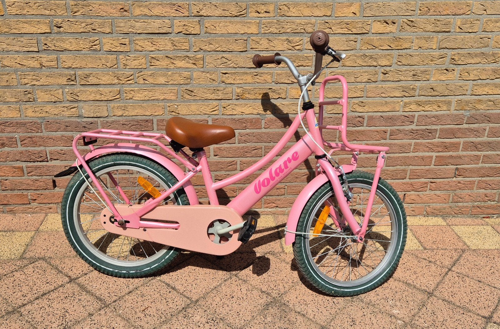 Gebruikte kinderfiets roze - Nieuwe binnenband nodig, Ophalen, Terugtraprem, Volare, 16 tot 20 inch