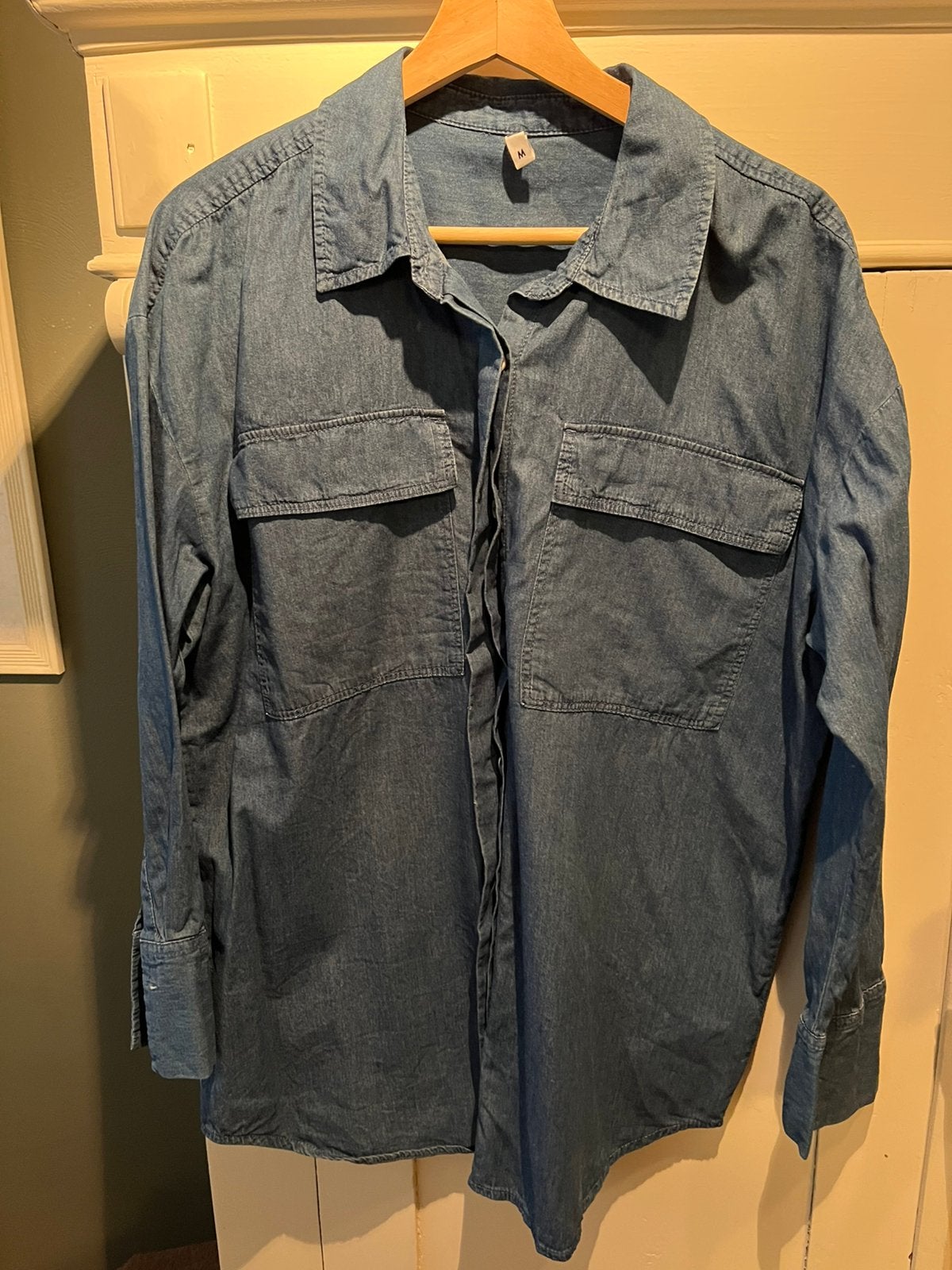 spijker blouse Hema maat m, Ophalen of Verzenden, Zo goed als nieuw, Blauw