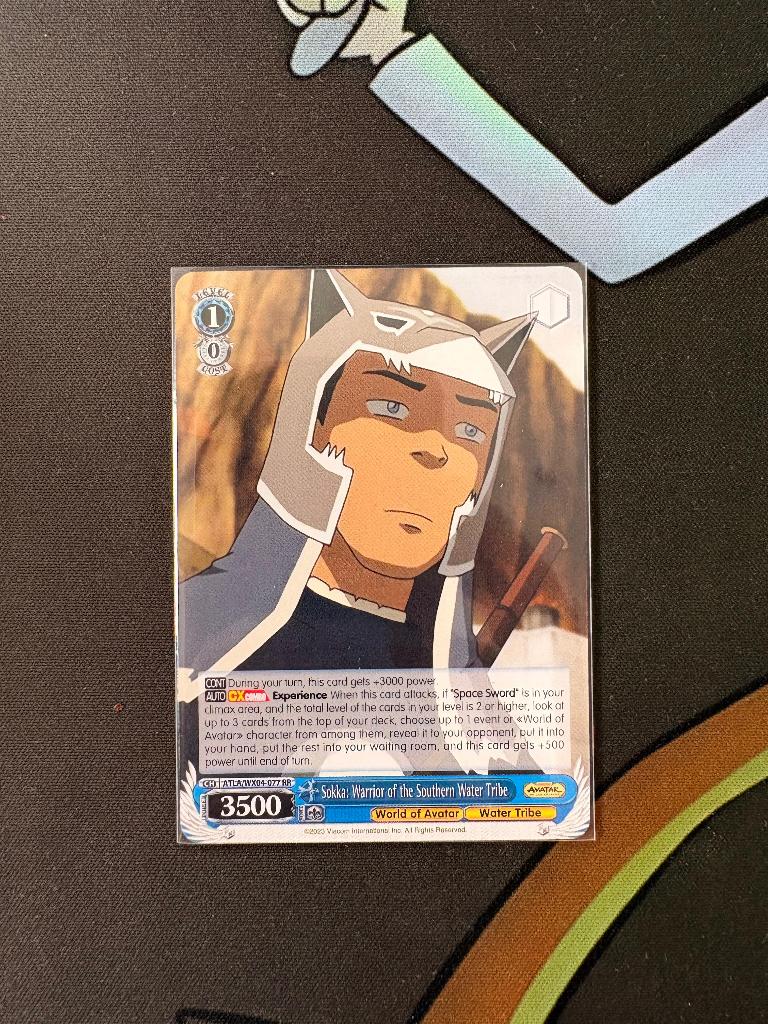 Sokka: Warrior of the Southern Water Tribe - Weiss Schwarz, Ophalen of Verzenden, Zo goed als nieuw, Losse kaart