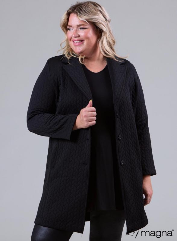 Nieuwe Magna blazer kabel zwart - Maat 44/46, Kleding | Dames, Ophalen of Verzenden, Nieuw, Maat 46/48 (XL) of groter, Zwart