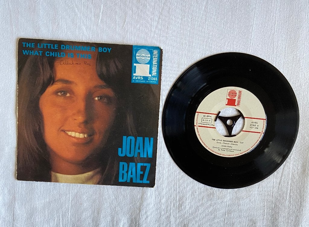 Joan Baez - the little drummer boy, Cd's en Dvd's, Vinyl Singles, Gebruikt, 7 inch, Single, Ophalen of Verzenden