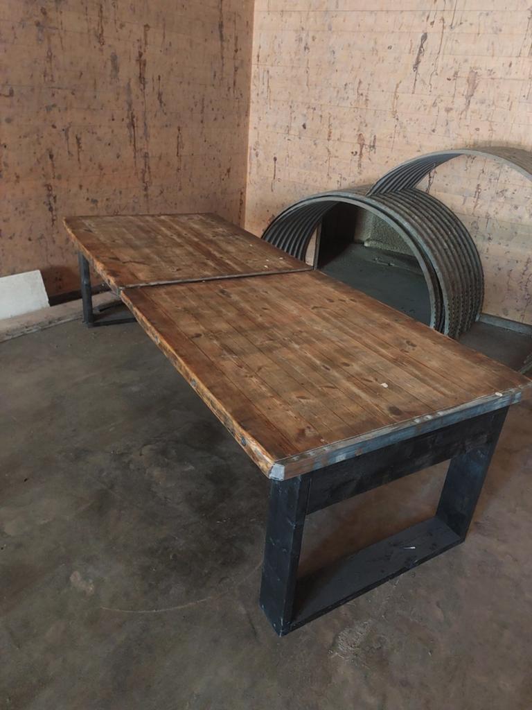 Robuuste tuin tafel. 110 bij 280, Tuin en Terras, Tuintafels, Ophalen, Rechthoekig, Hout