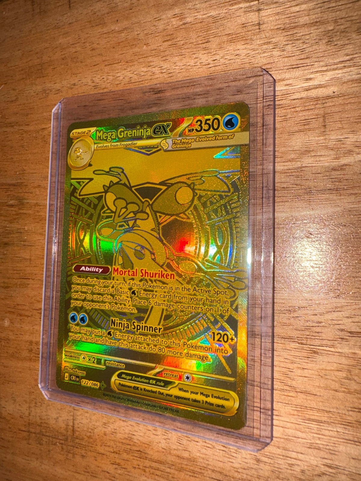 Mega Greninja EX Pokemon, Ophalen, Zo goed als nieuw, Losse kaart, Foil