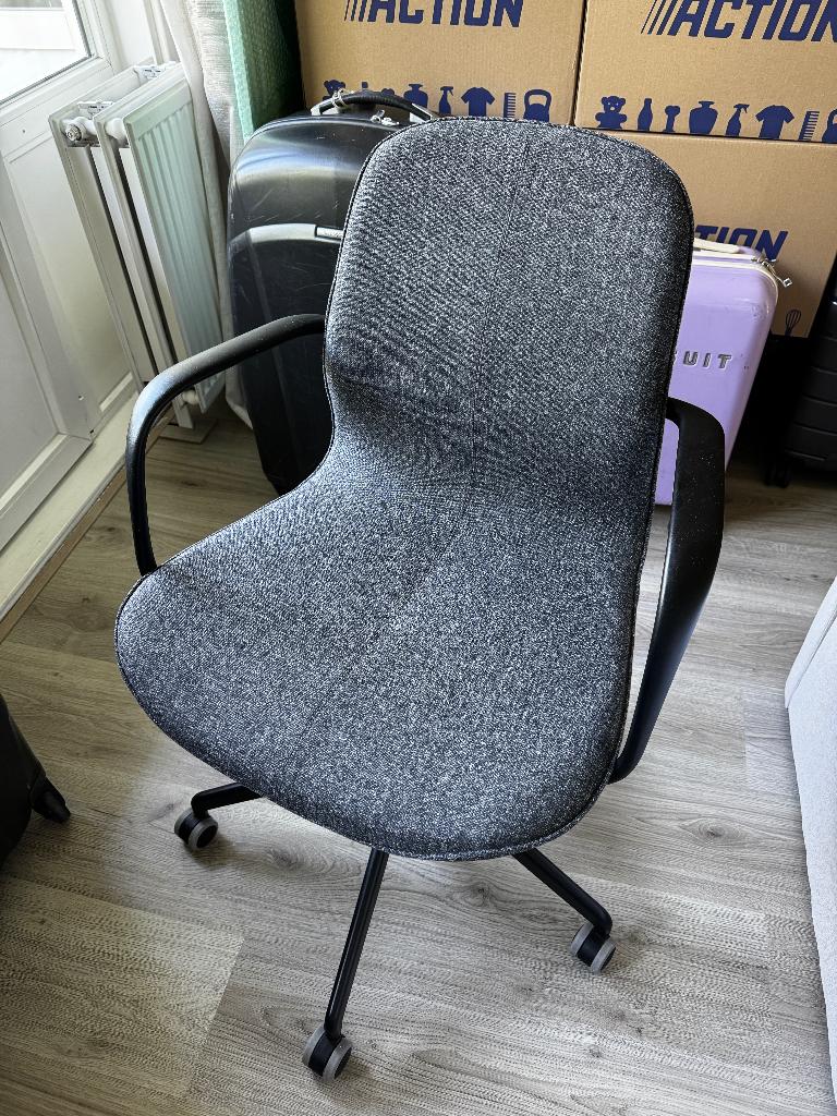 Bureaustoel IKEA Langfjäll, Huis en Inrichting, Bureaustoelen, Ophalen, Gebruikt, Grijs, Bureaustoel