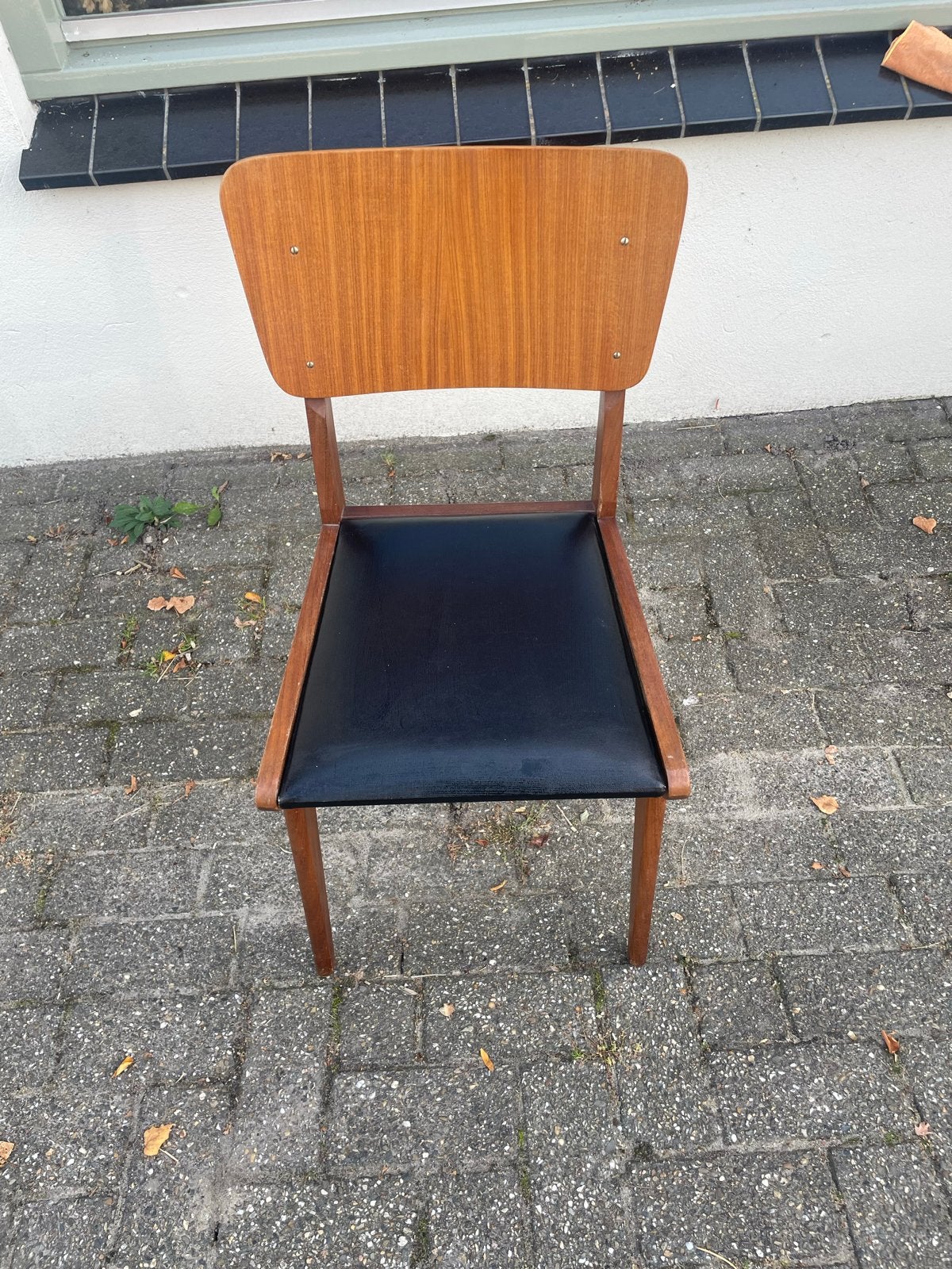 Vintage Teak Houten Stoel, Ophalen