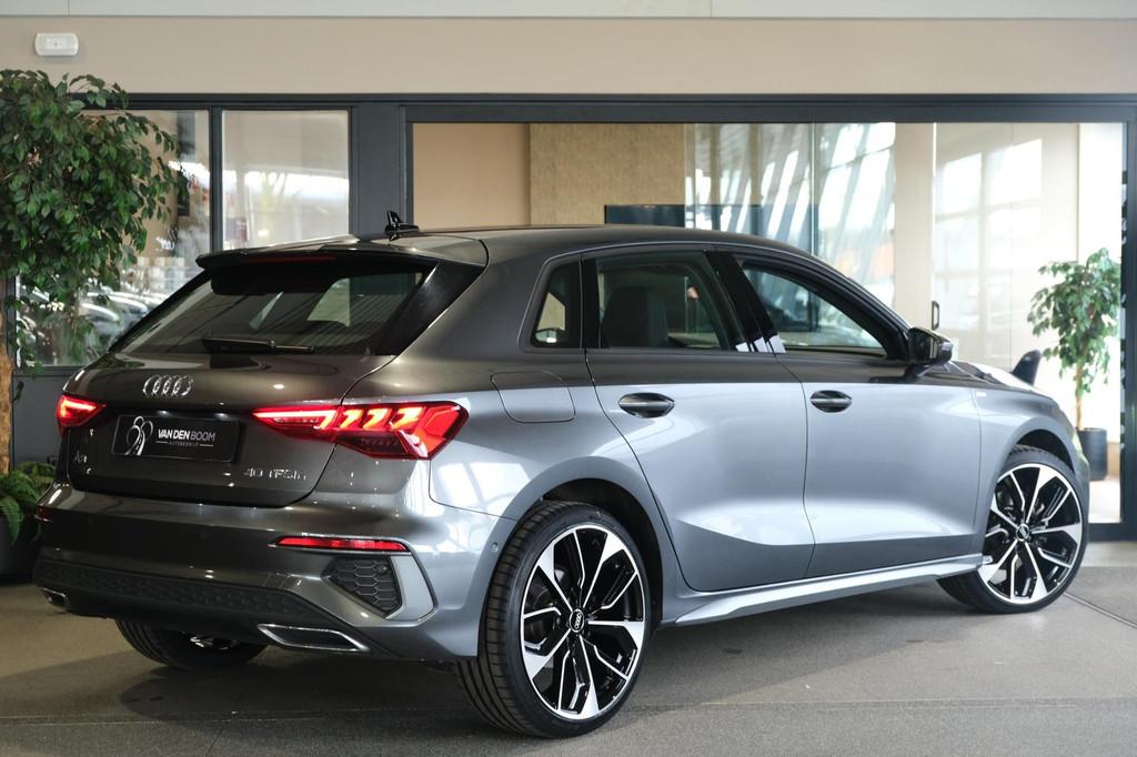 Audi A3 Sportback 40 TFSI e 204 PK S-Line Leder Navi Virtual, Auto's, Gebruikt, Zwart, 4 cilinders, 71 km/l