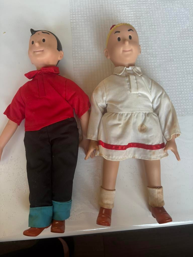 suske en wiske poppen vintage, Verzamelen, Ophalen of Verzenden, Suske en Wiske, Zo goed als nieuw, Beeldje of Figuurtje