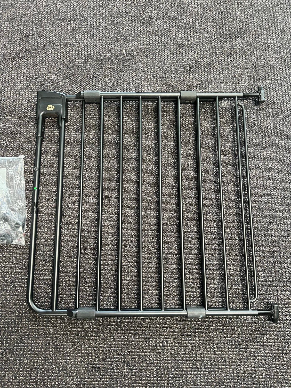 A3 Baby & Kids Safetydoor Traphekje Zwart, Kinderen en Baby's, Traphekjes, Ophalen, Zo goed als nieuw, Metaal of IJzer, 115 cm of meer