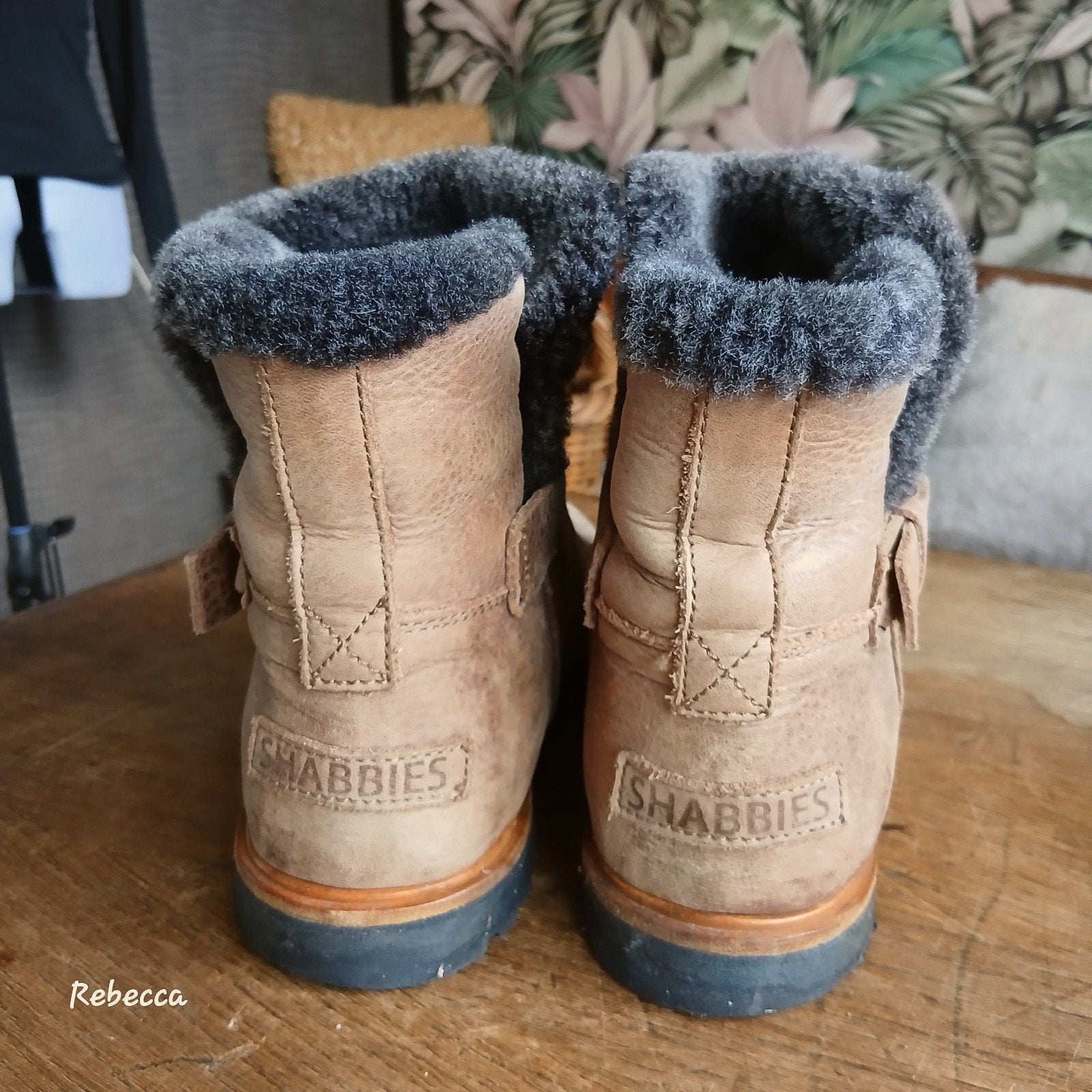 Shabbies Amsterdam laarzen met bont maat 40, Lage of Enkellaarzen, Ophalen of Verzenden, Gedragen, Bruin