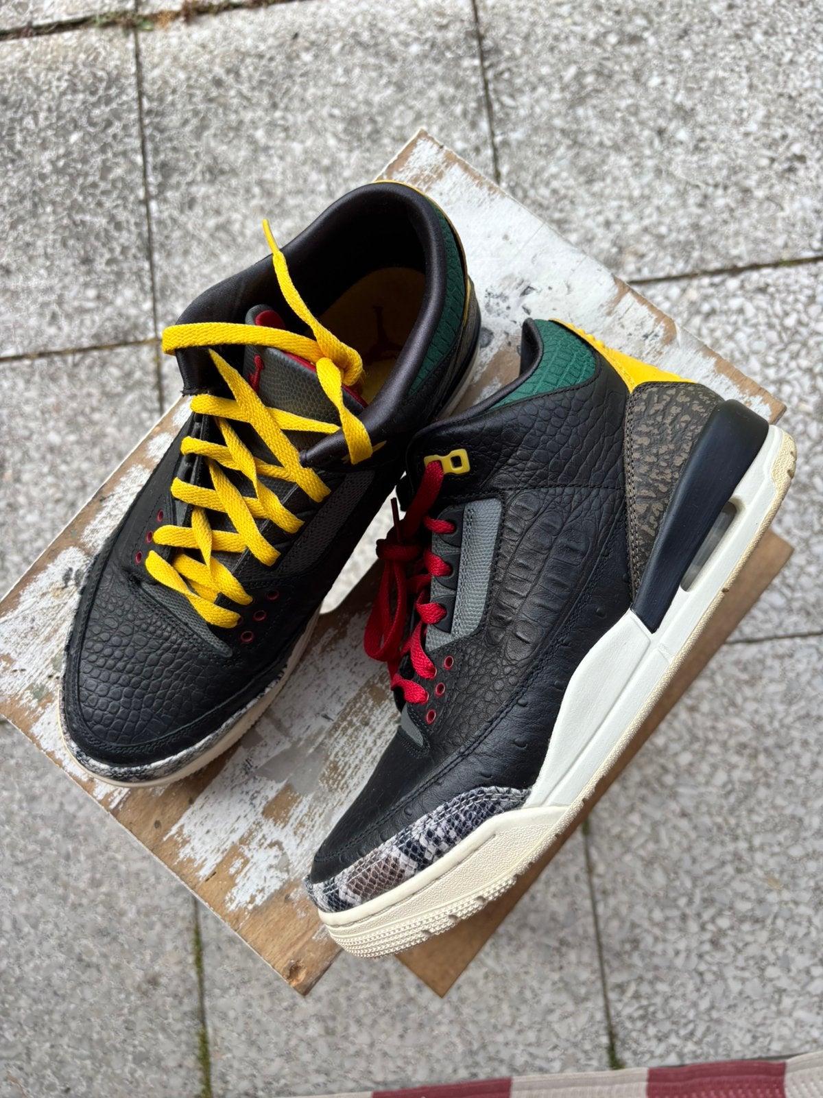 Air Jordan 3’s dierenprint (43), Kleding | Heren, Schoenen, Ophalen, Zo goed als nieuw, Sneakers of Gympen