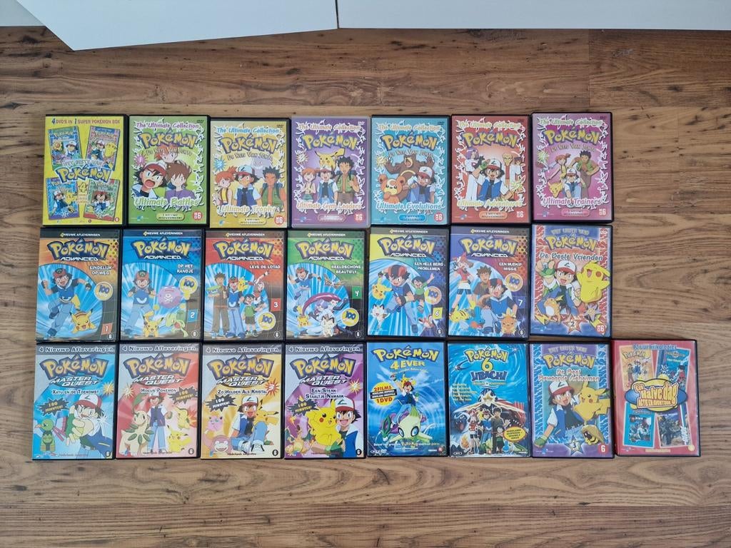 Grote collectie Pokémon DVD's - 23 stuks, Avontuur, Gebruikt, Alle leeftijden, Ophalen of Verzenden