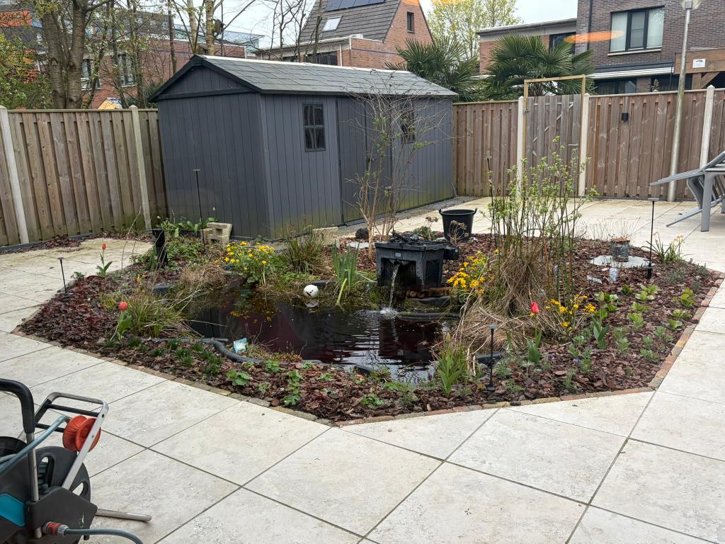 Vijver & toebehoren - moet weg wegens verhuizen, Tuin en Terras, Vijver-toebehoren, Ophalen, Gebruikt, Overige typen