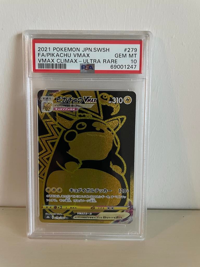 Pikachu VMAX #279 Japanse PSA 10, Ophalen of Verzenden, Nieuw, Losse kaart, Foil