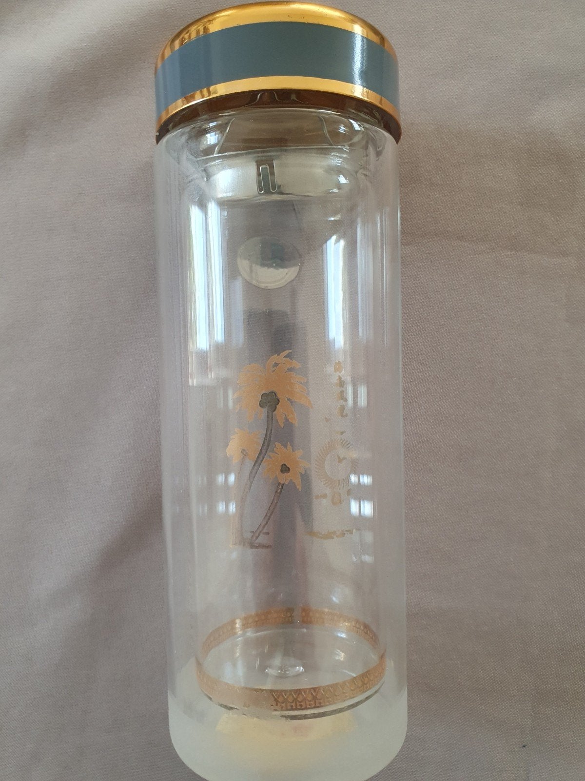 Chineese theefles met filter, 18cm hoog, ongebruikt, China, Ophalen of Verzenden, 18 cm, Glas