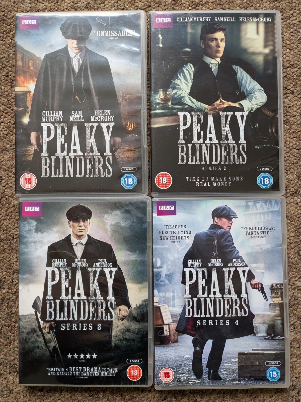 Peaky Blinders DVD Boxset Seizoen 1-4 met Engelse ondertitel, Engels, Vanaf 16 jaar, Misdaad, Ophalen of Verzenden