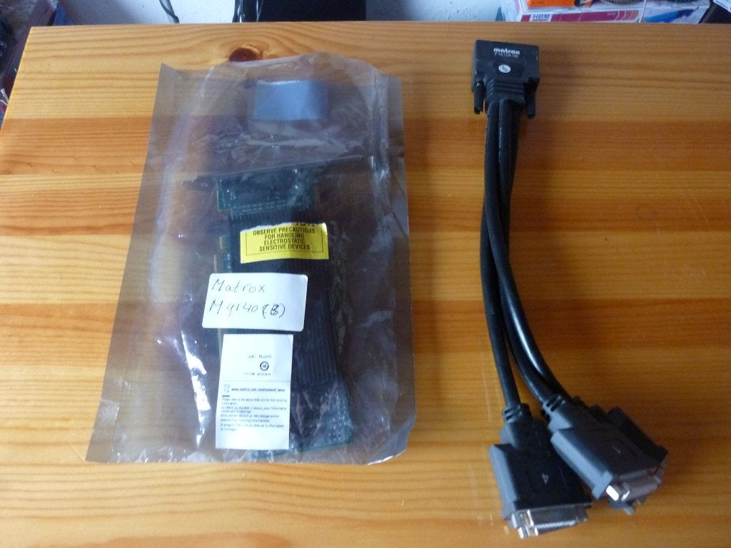 Matrox videokaart type M9140 (B) voor 4 monitoren, Computers en Software, Ophalen of Verzenden, Zo goed als nieuw, GDDR2, Matrox