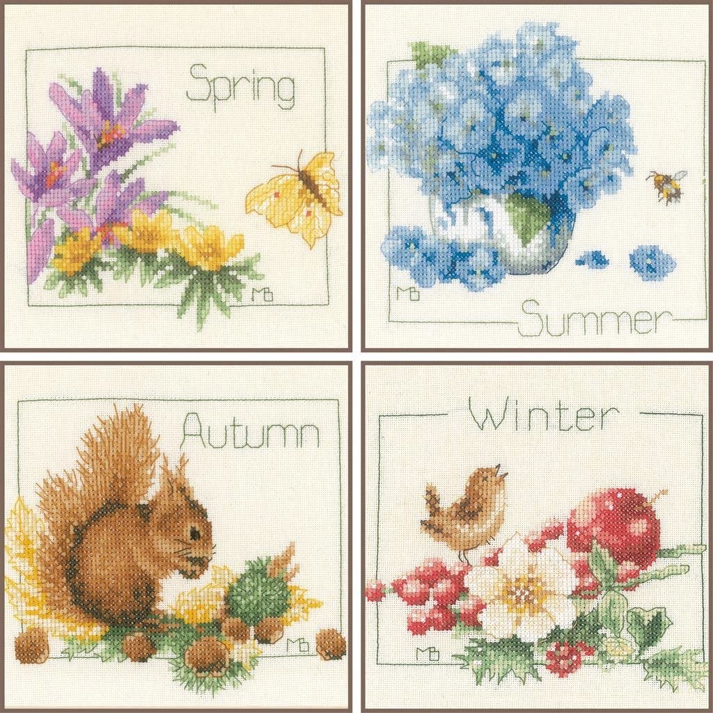borduurpakket marjolein bastin, vier jaargetijden (nog 1x!), Hobby en Vrije tijd, Borduren en Borduurmachines, Verzenden, Nieuw