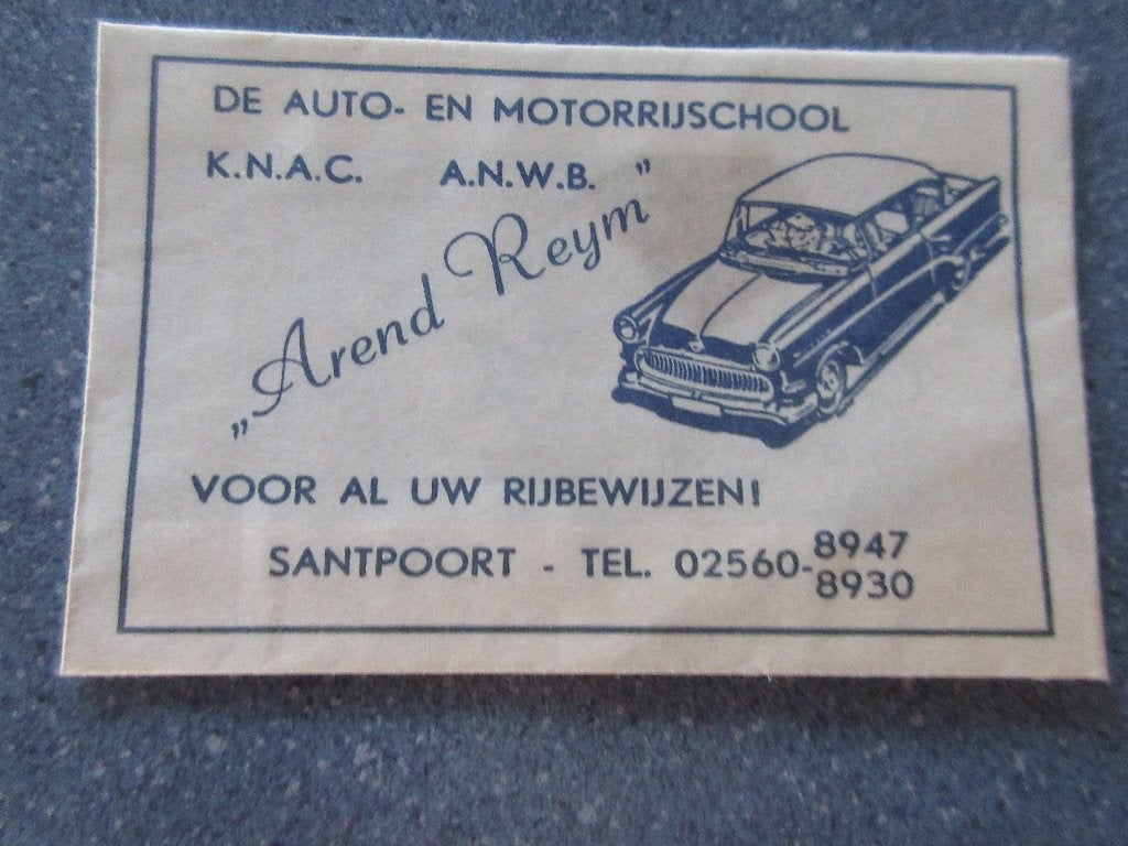 Santpoort, auto- en motorrijschool Arend Reym, Verzenden, Nederland