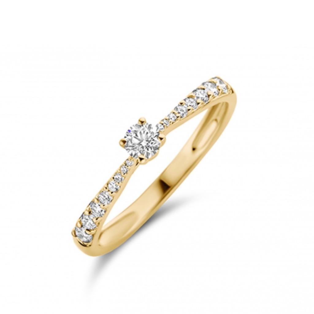 BLUSH 1659BDI GOUDEN RING MET DIAMANT, Info@juwelier-van-soest.nl, Nieuw, Ophalen of Verzenden, 17 tot 18