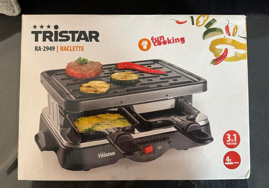 Tristar Raclette RA-2949 nieuw in doos, Witgoed en Apparatuur, Ophalen of Verzenden, Nieuw, Minder dan 4 personen